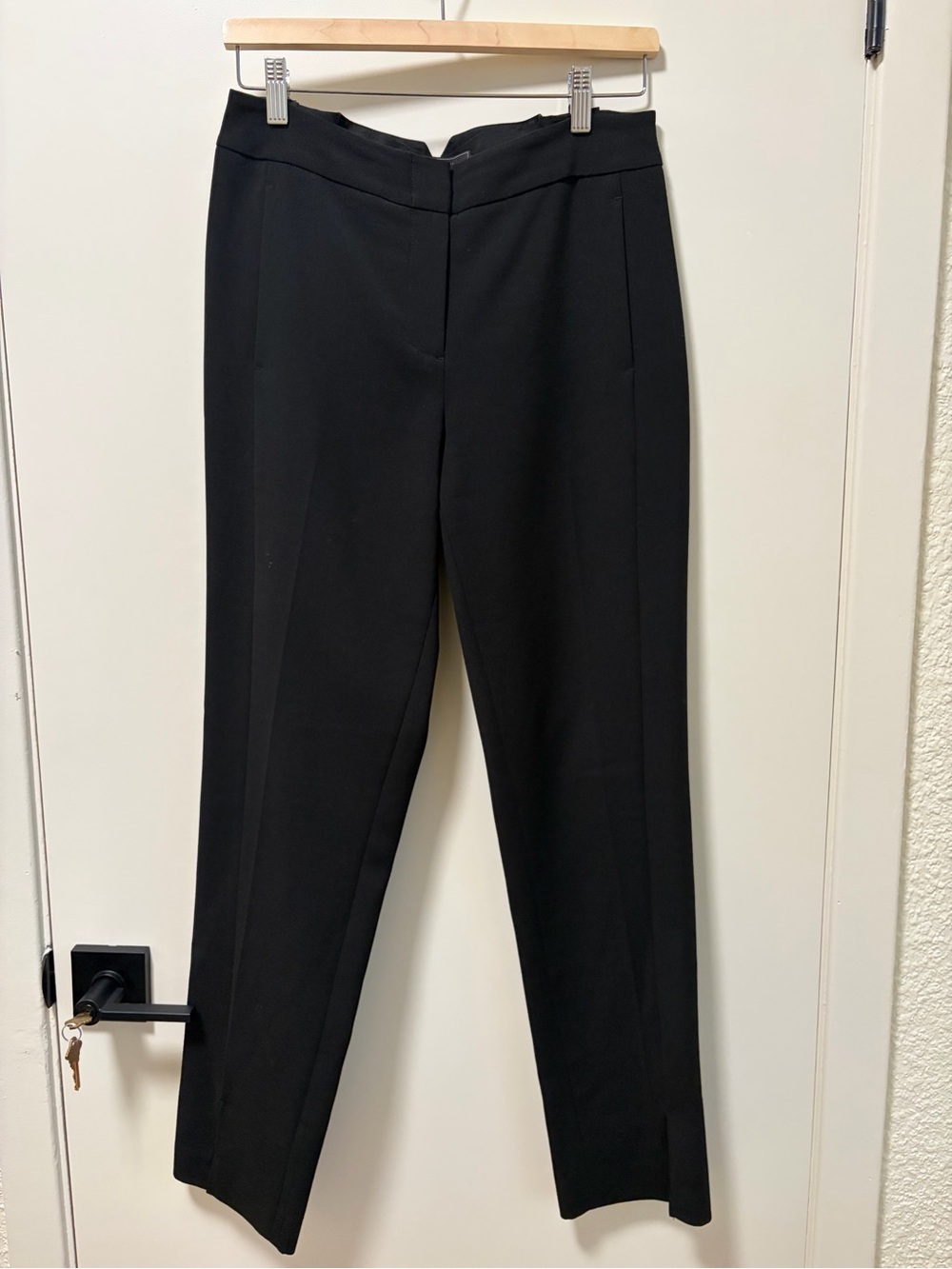 BCBGMaxAzria Black Tailored Straight-Leg Trousers